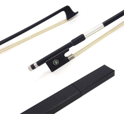 JinQu Carbon Fiber Violin Bow,Anti-Deformation,Durable and well balanced, Made with bouncy Mongolian Horse Hair,For Professional, Beginner, Adults, Kids Violins Practice (1/4)