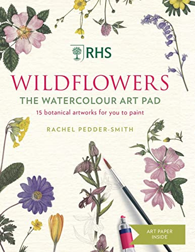 RHS Wildflowers Watercolour Art Pad: 15 botanical artworks for you to paint