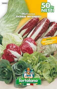 SEMENTI DI ORTAGGI DI QUALITA' IN BUSTE TERMOSALDATE DA 50 GRAMMI (MISTICANZA CICORIE INVERNALI)