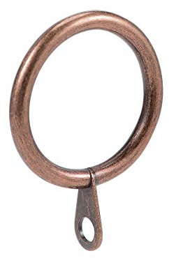 sourcingmap Curtain Rings Metal 28mm Inner Dia Drapery Ring for Curtain Rods Copper 28 Pcs