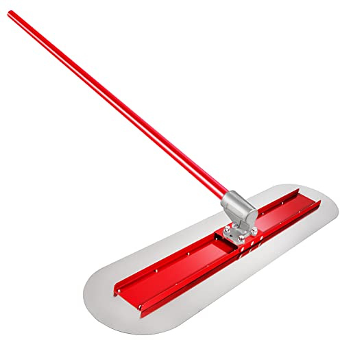 VEVOR Truelle de Maçon 1200x300 mm Bull Float, Grande Taloche avec 3 Poignées de 1800 mm Couteau à Enduire, Spatule Pro