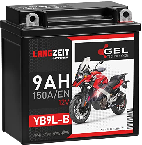 LANGZEIT YB9L-B batteria moto 9Ah 12V 50912 YB9L-A2 12N7-3B 12N9-3B senza manutenzione
