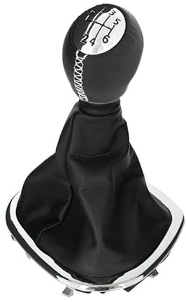 Gear Knob Shift Stick Car Cover Pu Leather 6 + R with Gaiter Compatible with for Renault Traffic 2014-2019