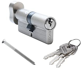 Solid Brass Lock Cylinder with 3 Brass Keys 70mm Pella Storm Brushed Nickel Lock Replacement Patio Sliding Door