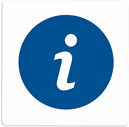 Becral® - Señal adhesiva de PVC INFORMACIÓN | Placa puerta PVC BLANCO | Señal informativa | Cartel Puerta 100X100mm