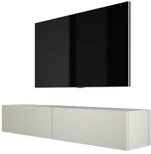 3E 3xE living.com Väggmonterad TV-bänk (B: 170 cm, H: 34 cm, D: 32 cm), mediabänk, kaschmir