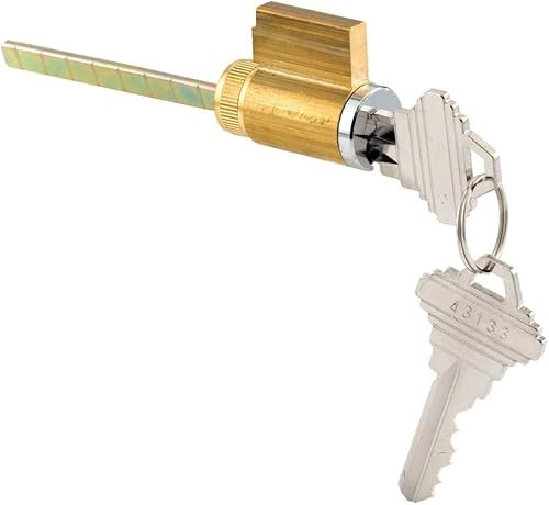 Sliding Door Handle Replacement Key Cylinder Lock Set with Keys - Fix and Replace Sliding Patio Glass Door Hardware Cylinder Keyed Locking Mechanism Set