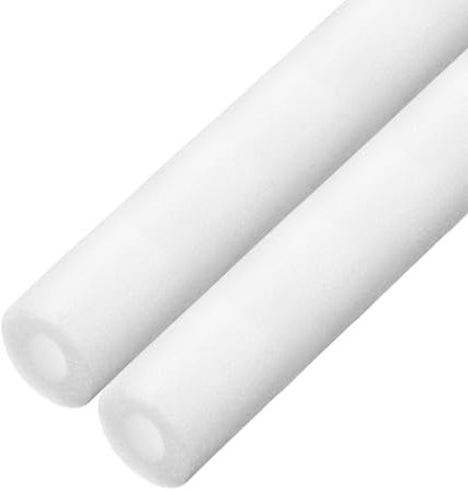 sourcing map 2pcs Pipe Insulation Foam Tube Pipe Lagging 20mm(13/16 Inch) ID 30mm OD 3ft Freeze Protection for Copper Pipe, White