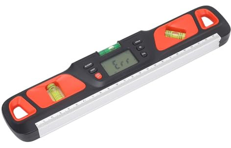 Livello Digitale, Livello Digitale con Display LCD Livello Digitale Ad Alta Precisione e Rilevatore di Angolo Inclinometro Digitale Goniometro (Rosso)
