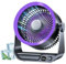 Aosun Ventilateur Portable Silencieux USB Puissant, 10 Vitesses Réglables, Écran LED, Fraîcheur Instantanée à Tout Moment, Rechargeable, Idéal pour Chambre, Bureau, Maison et Camping