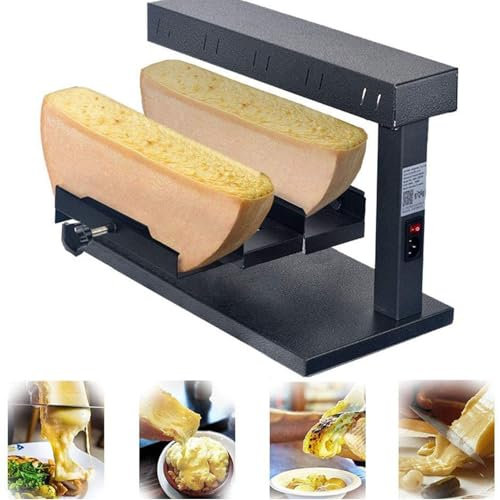 FBJAMZ Fundidor de Queso Raclette, máquina de fusión de Queso eléctrica de Calentamiento rápido de 650 W para Restaurante en casa, fusión de Queso Comercial