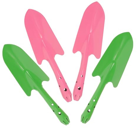 CIYODO 4 pezzi Zappette da in Rinforzato Manico Strumenti per Piantare e Scavare e Aiuole Rosa Leggere e Resistenti per Prolungato