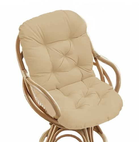 ZASEZOD Schaukelstuhl Auflage Wasserdicht Rattan, Weich Verdickt Sitzkissen Rückenlehne Polster, Ersatzpolster Hochlehner Auflagen für Wohnzimmer, Garten, Indoor Outdoor(A7,100 x 50 cm)