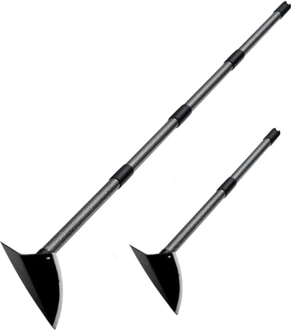 DAKEPOLE Azada de jardín con mango largo de 190 cm, picada de abubilla, picado para malas hierbas para trabajos pesados de jardinería, herramienta de jardín robusta para deshierbar, cavar, aflojar