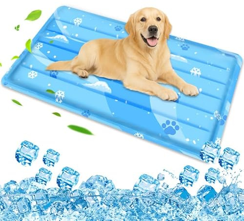 Aisuowa Tappetino Refrigerante per Cani e Gatti, Grande Tappeto Rinfrescante con Gel Atossico, Durevole e Antigraffio