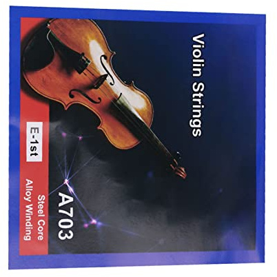 Picysa 12 ST Violinsträngar Set Metal Wound Ersättningssträngar med Kuländar för 4/4 och 3/ Violiner - Slitstark Stålkärna Silverlegering
