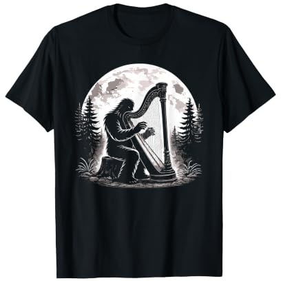 Joueur de Harpe Bigfoot, Amateur de Harpe, Sasquatch T-Shirt