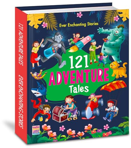 121 Adventure Tales - Illustrated Story Books for Kids and Childrens - Bedtime Traditional Short Stories with Colourful Pictures in English | Hello Friend Books - Ages 3+ Years