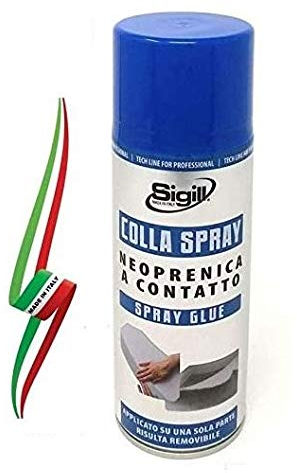 COLLA SPRAY SINTETICA A CONTATTO MULTIUSO 400 ml  SIGILL  100% MADE IN ITALY