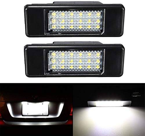 GOFORJUMP 2pcs lumière de plaque arrière de voiture arrière LED blanche pour P/eugeot 106 1007 207 307 308 3008 406 407 508 806 Citroen C2 C3 C4 C5 C6 DS3