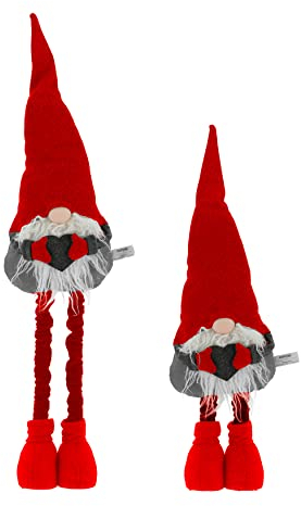 itsisa Wichtel mit Teleskopbeinen (80 cm) Weihnachts Deko, Weihnachtswichtel, Wichtelkind