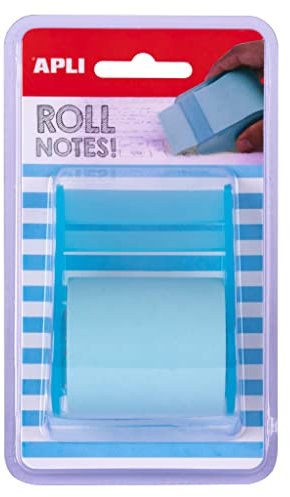 APLI 18193 Haftnotizzettelspender, 50 mm x 8 m, Pastellblau