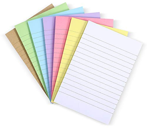 STOBOK Legal Pads Selbstklebende Schreibblöcke Gefüttert Haftnotizenblöcke Memo 7Er Pack 6 X 3 9 50 Blatt Pro Notizblock für Büro Schule Zuhause Geschäft