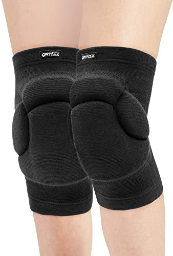 ONTYZZ Knieschoner Volleyball Erwachsene Junioren Knieschützer Weicher Kniepolster Hochelastisch Kniebandage Dick knieschutz zum Yoga Pilate Handball Basketball Tanzen Knieschoner L