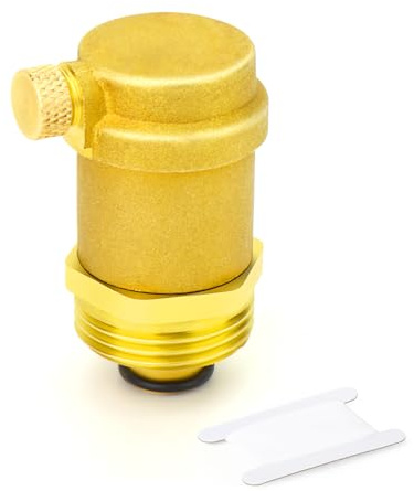 GASHER 1PCS Automatic Air Vent Valve, 1 DN15 Air Release Valve, Brass Air Bleed Valve, for Solar Water Heater and HVAC System