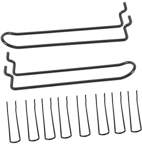 Housoutil Ganci Per Pannelli Forati in Acciaio Inox a Doppio Anello 15cm, Set Da 10 Pezzi, Portautensili Resistenti Per Garage e Organizzazione Utensili