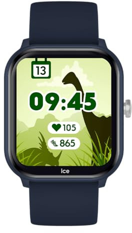 ICE-WATCH - Ice Smart Junior 3.0 Blue 1.75 AMOLED - Montre connectée rectangulaire Bleue pour garçon avec Bracelet en Silicone - 024295 (1.75 Pouces)