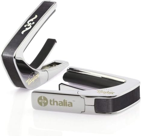 Taylor by THALIA Kapodaster med kromfinish, 400-serien, ebenholts med pärlemor renässans greppbräda märkpenna