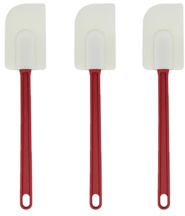 3 spatole in silicone, 35 cm x 7,5 cm, per uso alimentare, antiaderenti, resistenti al calore, per cottura e miscelazione