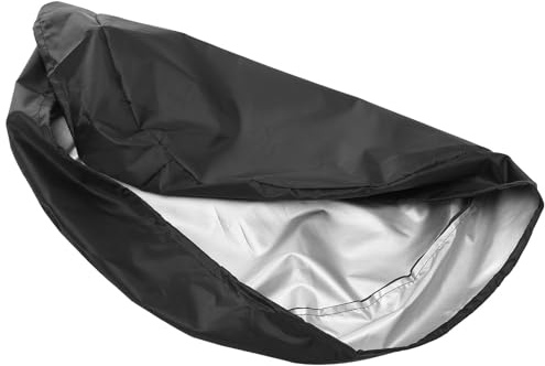 MOBUTOFU Oxford Cloth Water Barrel Protective Cover, 210d Waterproof Rain Barrel Lid, Outdoor Garden Bucket Dustproof Seal, 65x10cm Black with Drawstring Random Color