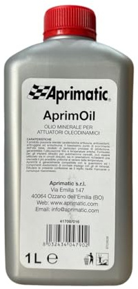 Olio idraulico APRIMATIC APRIMOIL F26 1 Lt specifico per motori elettrici per cancelli