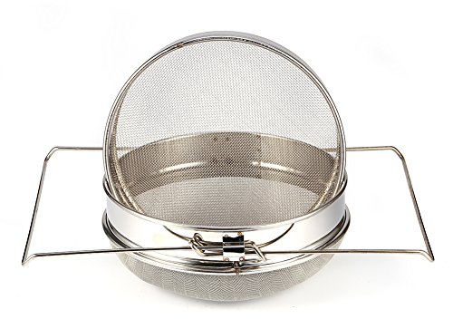 GOTOTOP Edelstahl Doppelschicht Honig Filter Honigsieb Filtersieb Bienenzucht Sieb Honig Ausrüstung