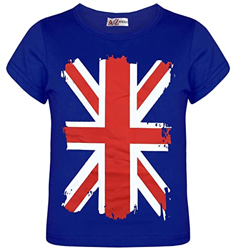 A2Z 4 Kids Girls Boys T-Shirts Soccer Team Football World Cup Support T Shirt Union - T Shirt 551 Royal 7-8