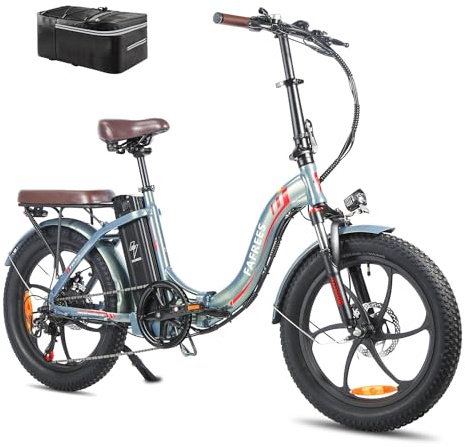 Fafrees Official Store F20 PRO 20*3.0 inch Fat Tire Folding Electric Bike 250W City EBike, Commuter E Bike with 18AH 36V Removable Battery, Smart Electric Bicycle with Height Adjustable, Unisex Adult