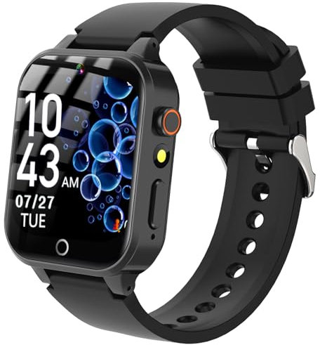 Smartwatch per Bambini con 26 Giochi, Schermo HD, Musica, Orologio Intelligente Bambini Modalità Silenziosa, Contapassi Calorico Sveglia Video Torcia, Ragazzi e Ragazze Regalo di Natale 4-12 anni