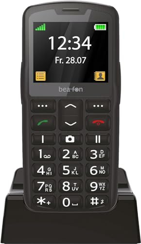 Cellulare 4G Senior Bar x Anziani, Tasto SOS, Tasti Grandi Retroilluminati Ampio Display 2,2 Suoneria Forte Volume Alto Compatibile Apparecchi Acustici HAC Impugnatura Sicura Vibrazione