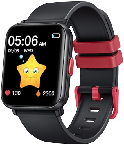 Montre Connectée pour Enfant Fille Garcon: Smart Watch avec Appel Bluetooth Tracker D'activité Bracelet Intelligent avec Podometre Moniteur Sommeil Réveil au Poignet Smartwatch Compatible Android iOS
