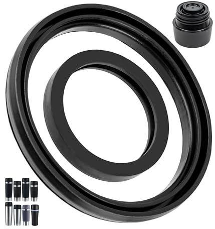 Ersatz Dichtringe Set, 1 Satz, kompatibel mit EMSA TRAVEL MUG 360 ml Classic, 500 ml Grande, mit Komfort-Schraubverschluss und Vorgängermodell, aus Lebensmittel-Silikon, Isolierbecher Dichtungen Kit