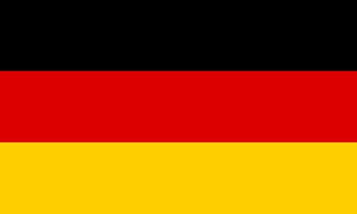 Autocollant drapeau allemand 8 x 5 cm