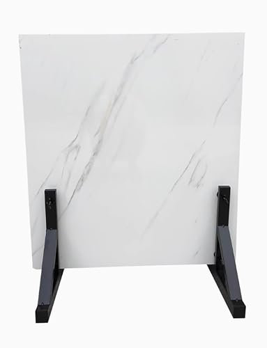 Espositore for piastrelle da pavimento, set di 2 ripiani organizer for pannelli metallici/modelli di porte, espositore stabile for piastrelle/lastra di marmo, espositore con cornice multifunzionale(50