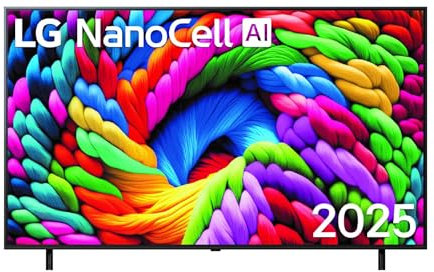 LG TV NANOCELL AI 2025 | 65NANO90| 65'' (164cm) | 4K UHD | HDR10 |webOS 25 | Télécommade AI Magic Remote | Alexa, Google Assistant | Netflix Disney+ Canal+ Prime Video | AirPlay 2 | Couleurs Pures