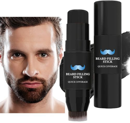 Bohany Recarga de barba | Pluma y pincel, 7 g, resistente al agua, resistente al sudor, tinte de barba con efecto prolongado y acabado natural