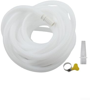 Tubo de drenaje de aire acondicionado de plástico, tubo de extensión flexible de TPE para unidad de CA, deshumidificador, lavadora con conectores y abrazadera (8 m)