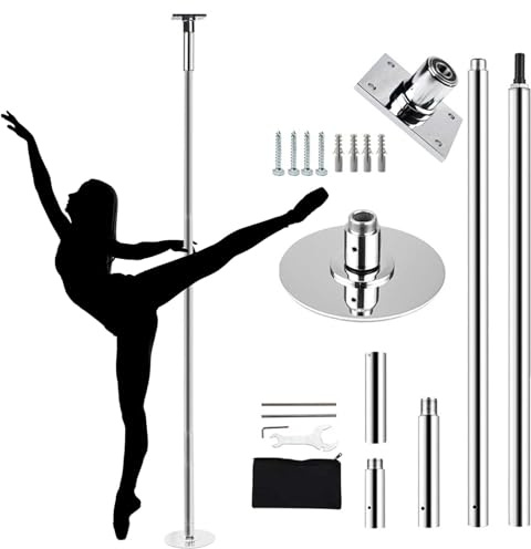 Professionell dansstång - 45 mm fast stålplatta och rör med justerbart takstöd, lämplig för hemmaträning - lämplig för mattor och diverse fitnessträning .,2.7m-2.825m(8.8ft