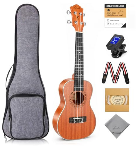 Ranch 26 Inch Tenor Ukulele, Sapele Acoustic Musical Instrument Starter Kit