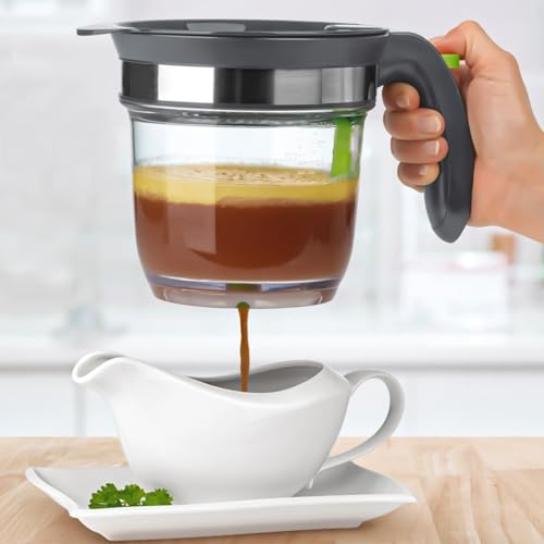 Ivyone Séparateur de graisse résistant à la chaleur 4 tasses sans BPA
